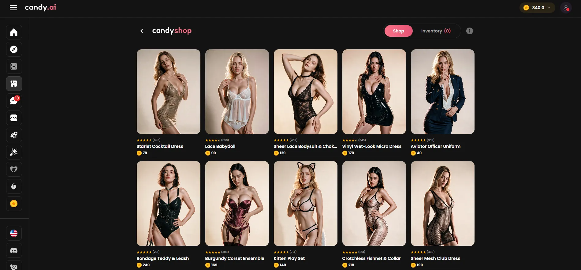 CandyShop — o catálogo de roupas com os preços em tokens