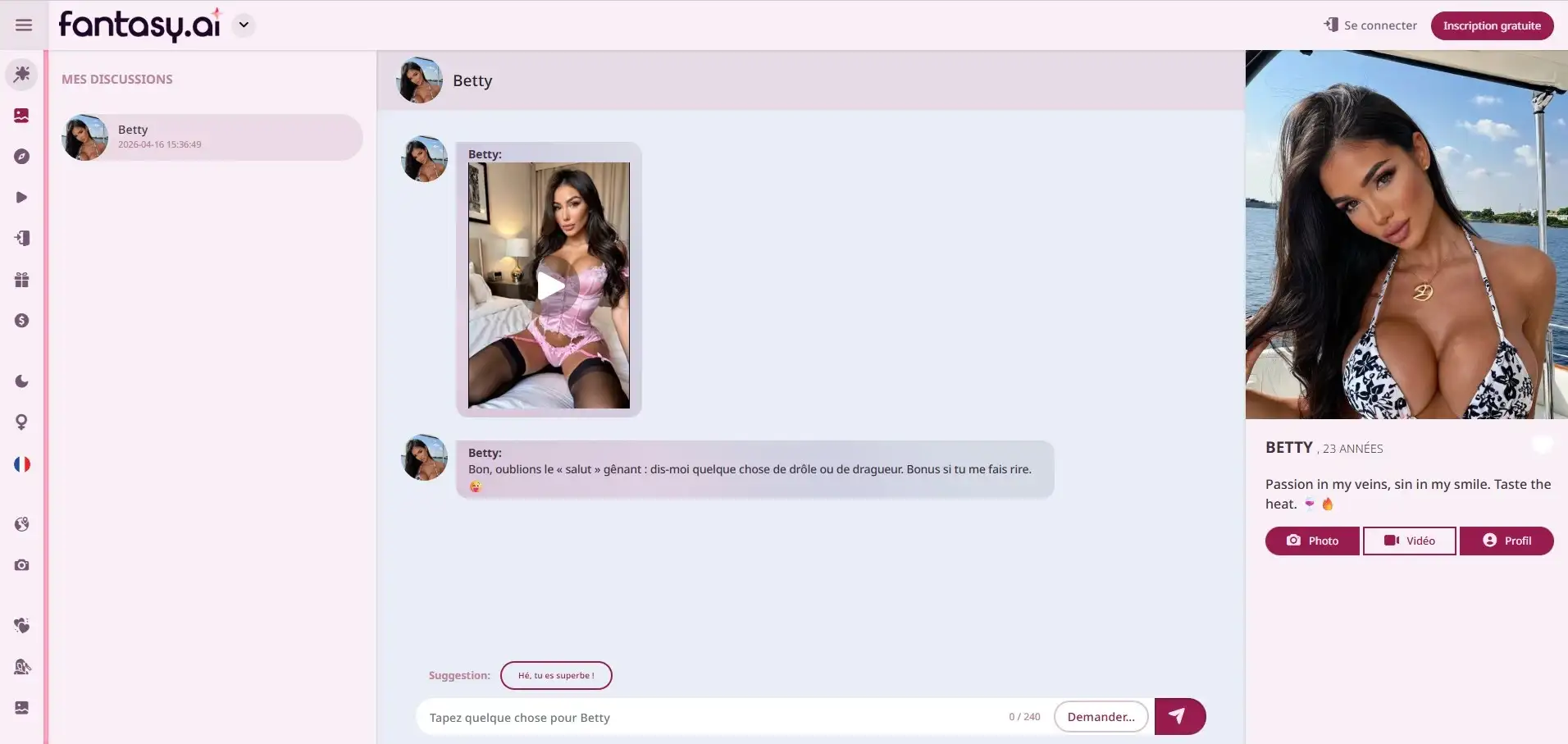 Avaliação Fantasy AI — interface e catálogo de personagens