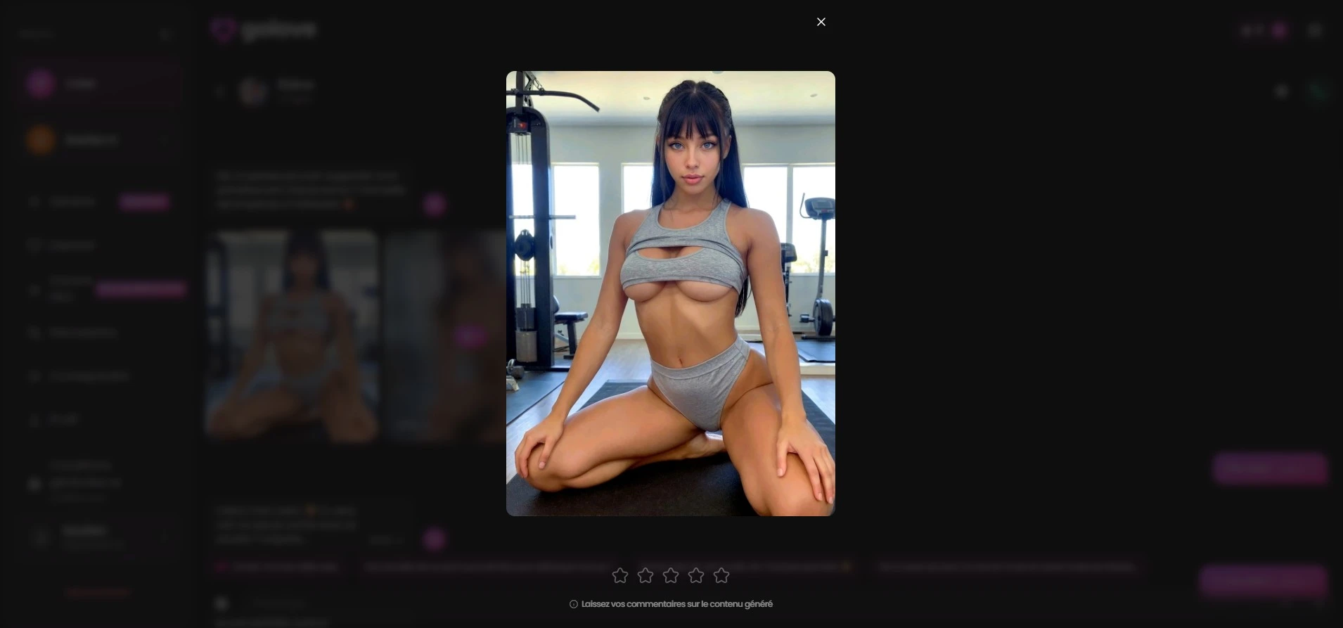 Avaliação Golove AI — close imagem gerada por Ébène no chat