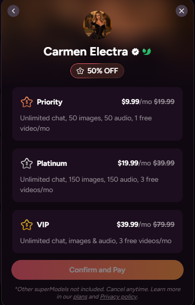 OhChat review — os planos de assinatura por personagem (Priority, Platinum, VIP)
