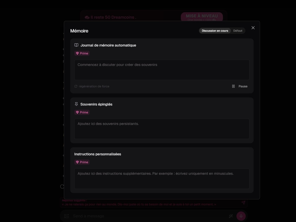 Avaliação OurDream AI — sistema de memória completo