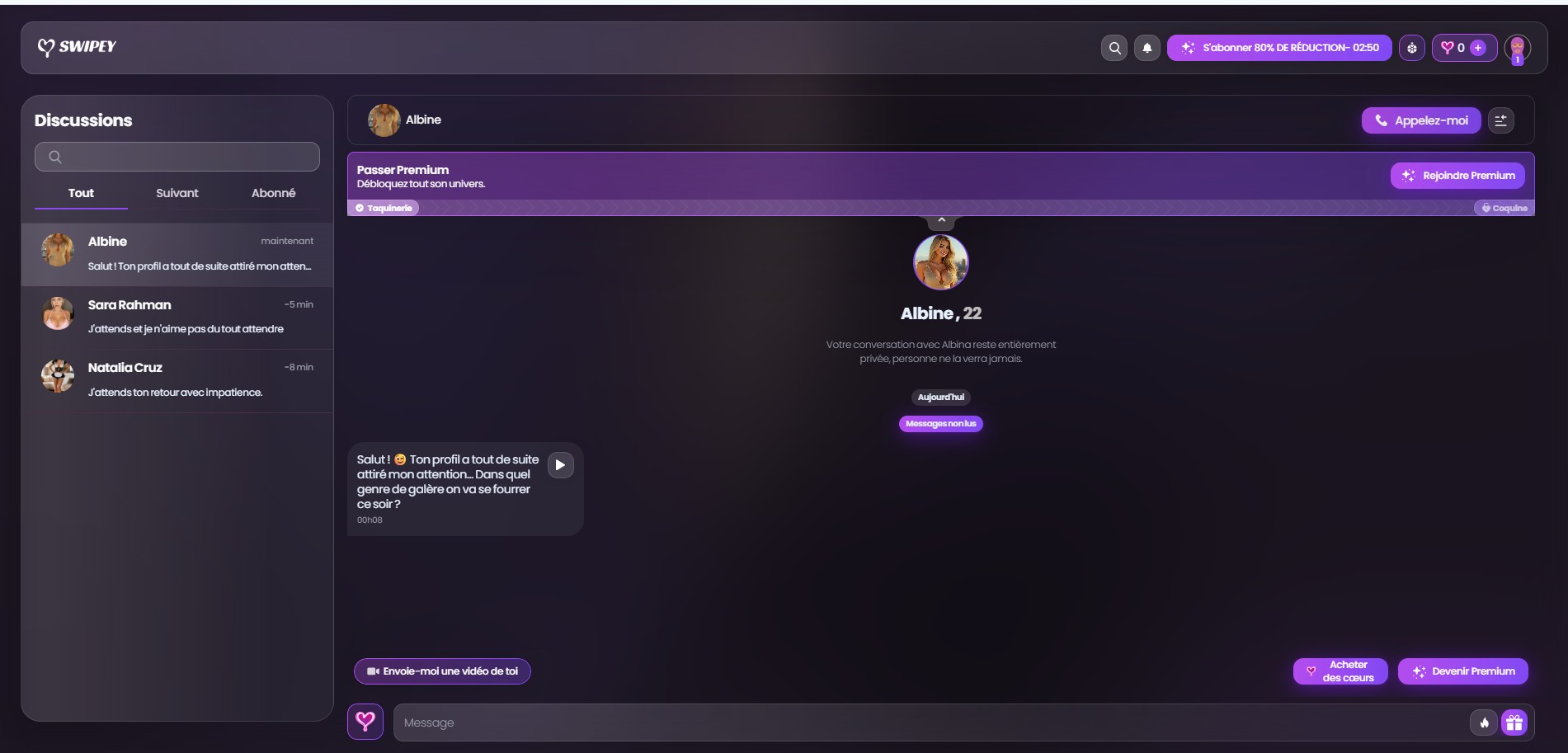 Avaliação Swipey AI — interface de conversas em português