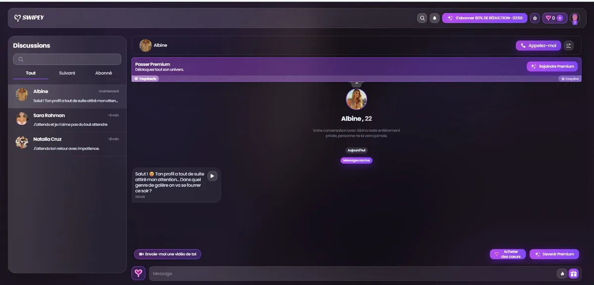 Avaliação Swipey AI — interface de chat em português